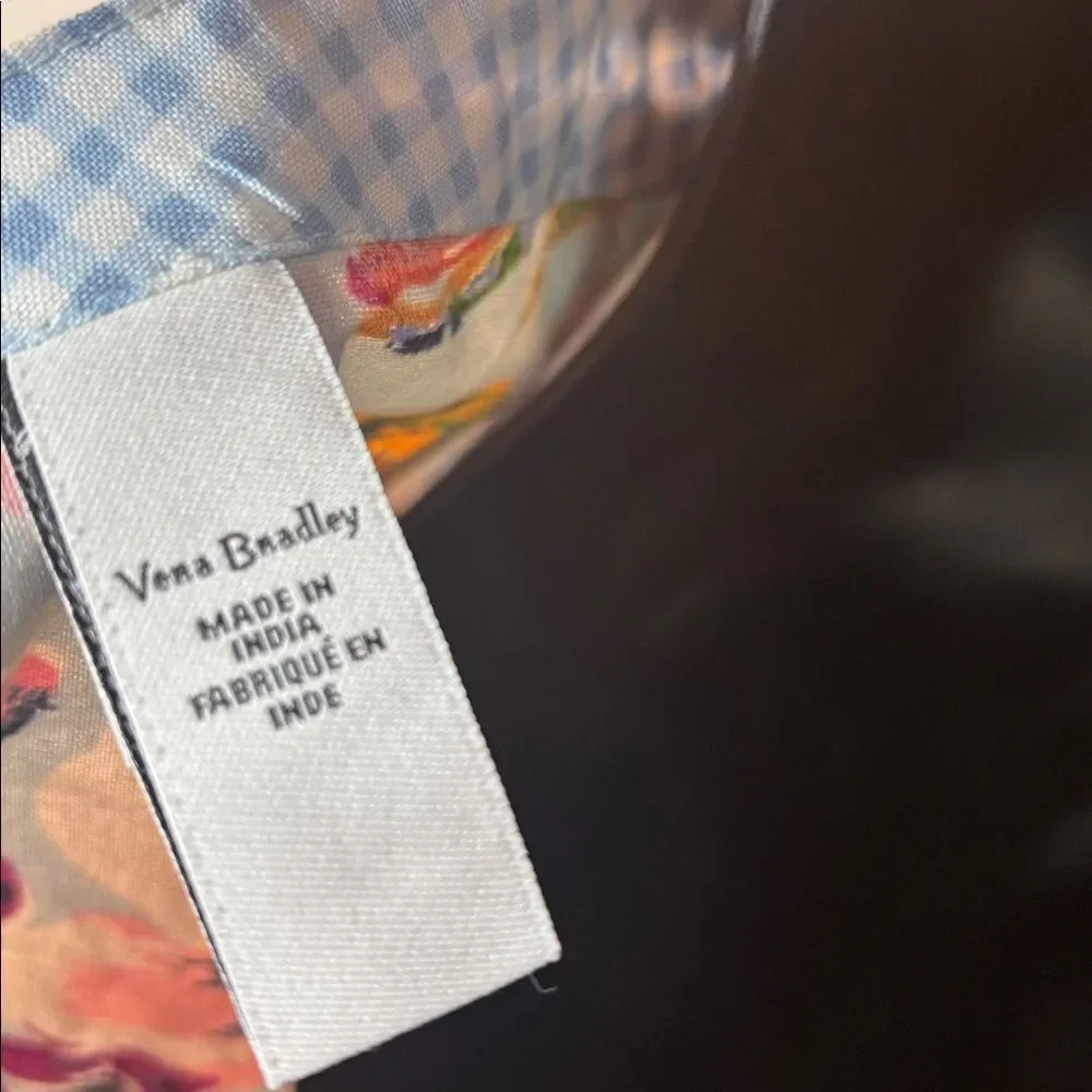 Vera Bradley short apron kitchen cooking baking floral dopamine‎